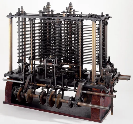 Babbage’ın yaptırdığı Analitik Makine deneme modeli: dişliler ve millerden oluşan metal düzenek